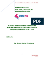 Plan de Gobierno Huacar