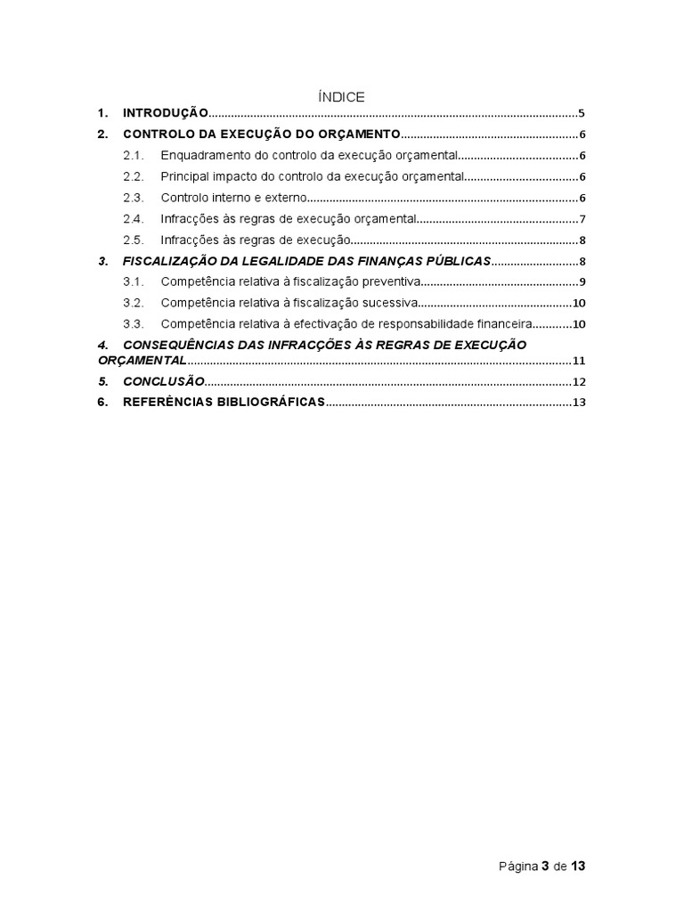 Trabalho - Controlo Da Execução Orçamental e Financeira Do Estado | PDF ...