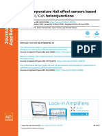 High Temperature Hall Effect Sensors Based On Heterojunctions