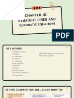 Chapter 10 Straight Lines and Quadratic Equations 1
