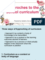 Apelanio Ppt. Approches To The School Curriculum