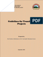 Guidelines For Translation Projects 2023