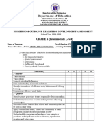 Homeroom Guidance Learner's Development Assessment (Grade 4-6) - Depedtambayan