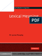 Murphy M Lynne Lexical Meaning