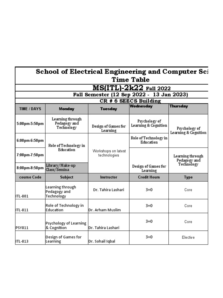MS Schedule Fall 2022 PDF