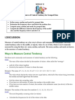 MODULE 12 (Measures of Central Tendency Fof Grouped Data)