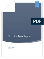 Need Analysis Report