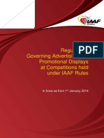 IAAF Advertising Regulations in Force As From 1st January 2014