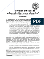 Una Revision Critica de La Psicomot Como Disciplina