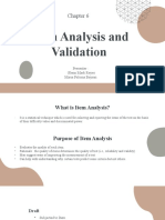 Item Analysis and Validation 1