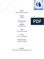 Métodos numéricos ejercicios bisección Newton-Raphson Secante