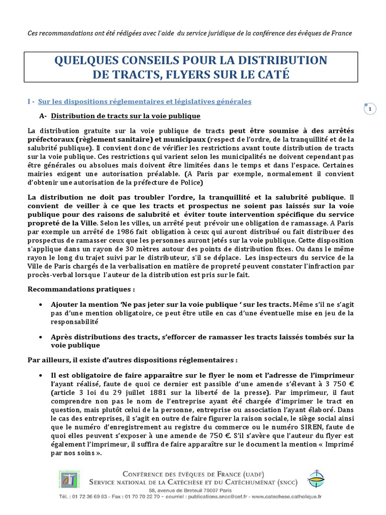Distribution de Tracts : Guide Légal | PDF | Sciences sociales