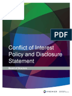 Board Conflict of Interest Policy and Disclosure Statement