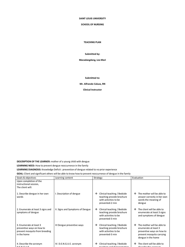 Teaching Plan Wound Care