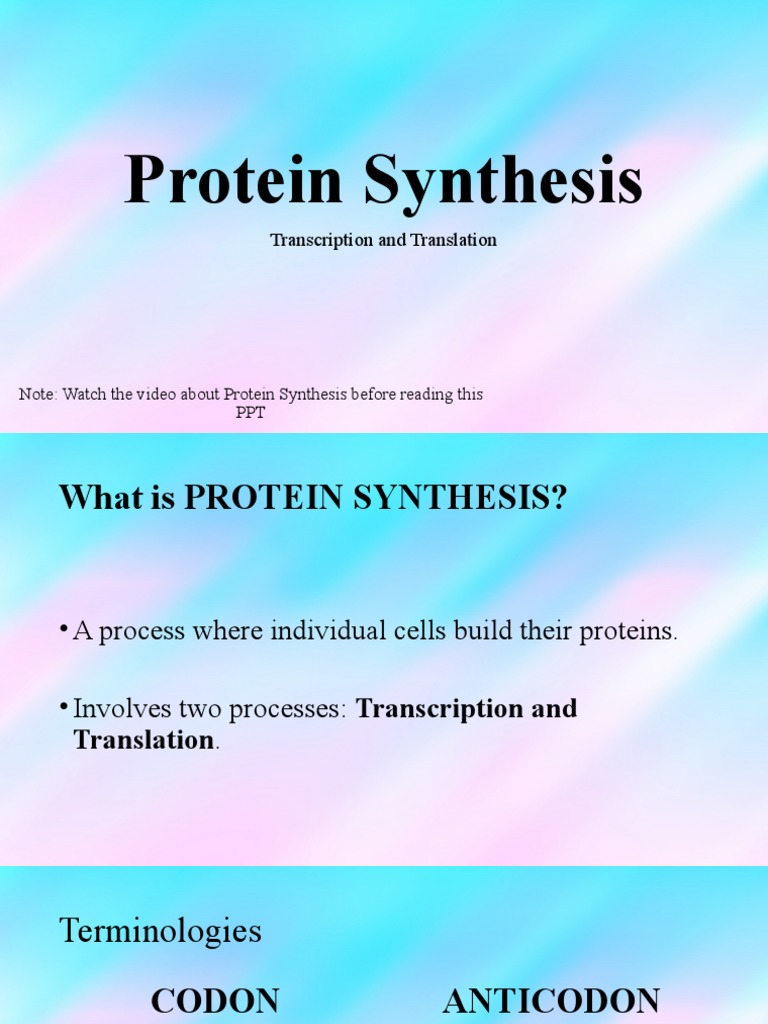 Protein SynthesisHandout PDF