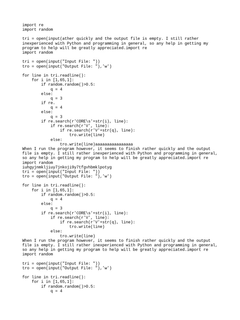 Python Script for File Processing Issues | PDF