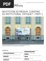 On Curating Issue 0811