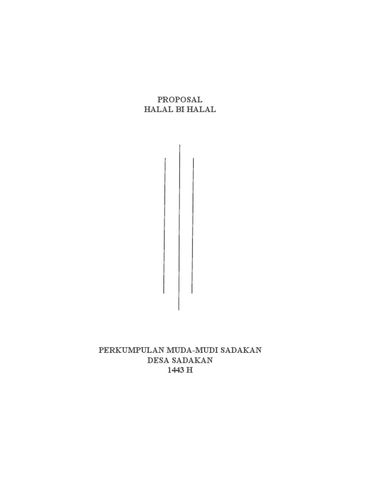 Proposal Halal Bi Halal 1443 H Pdf