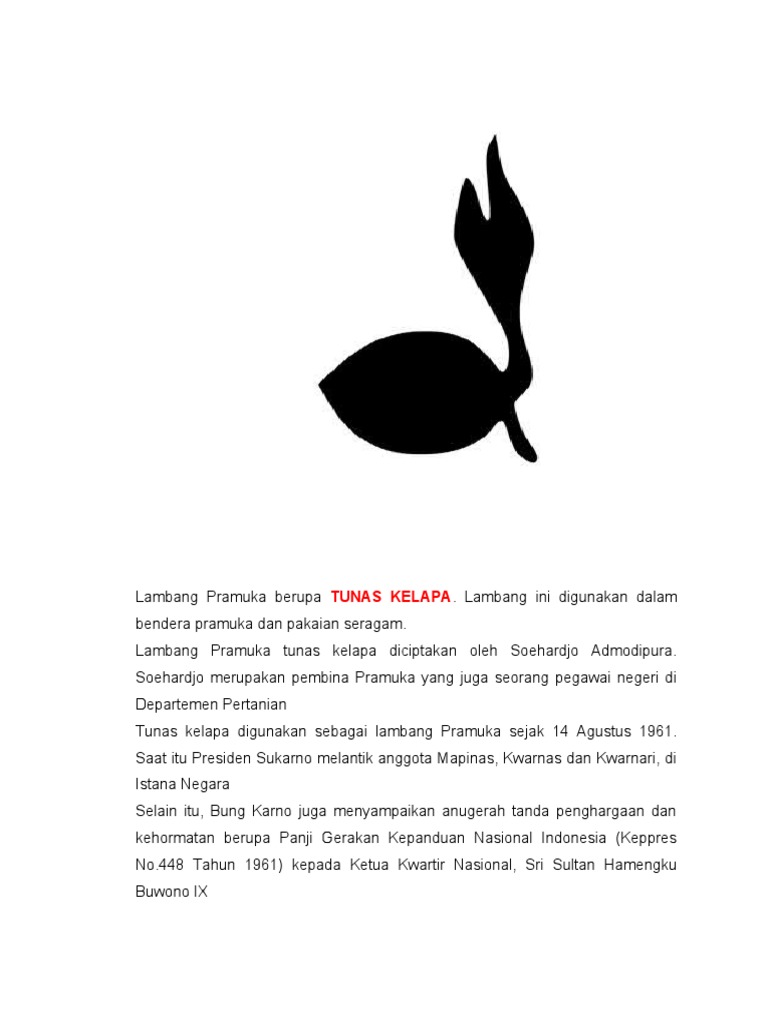 Lambang Pramuka Berupa TUNAS KELAPA PDF