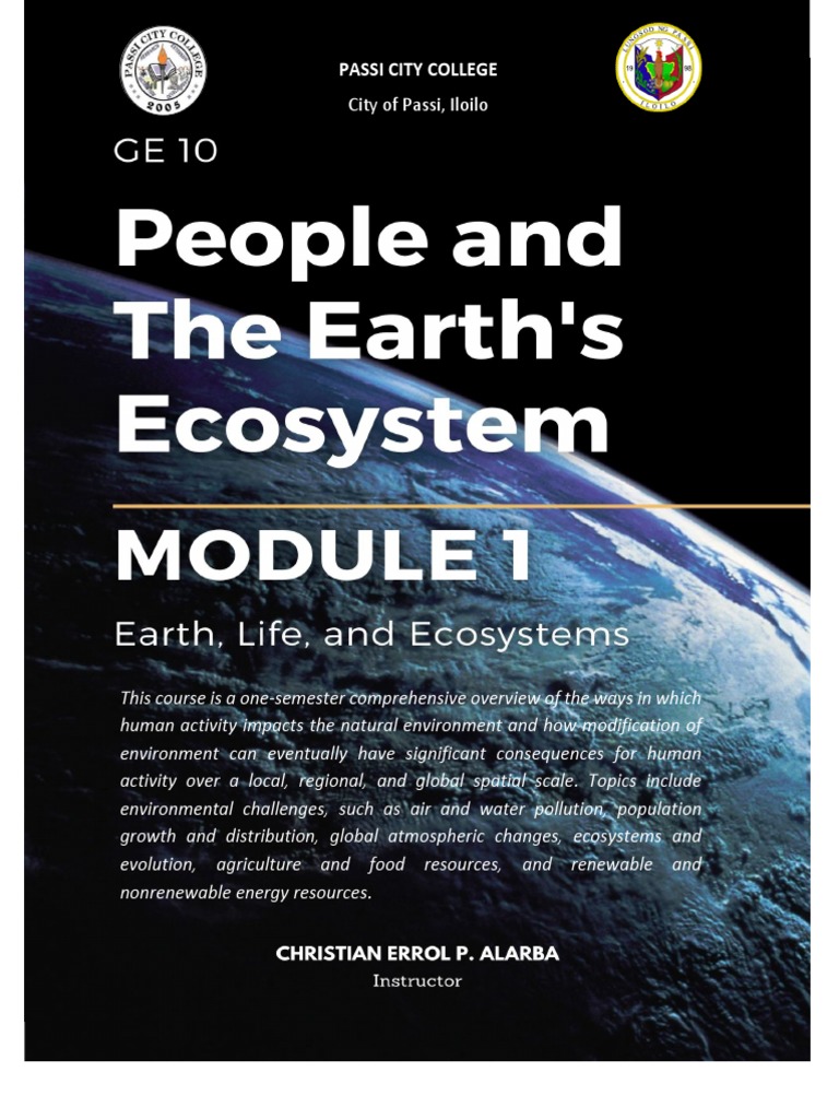 Module 1 People And The Earths Ecosystem Pdf Ecosystem Life