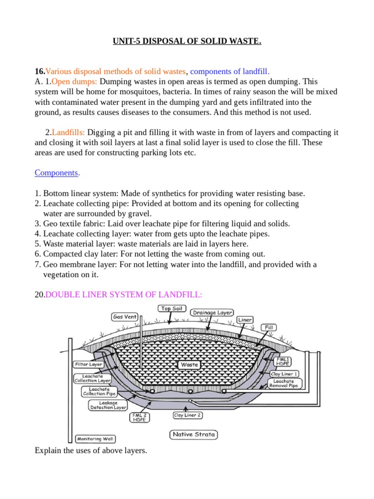 Solid Waste Disposal Methods Explained | PDF