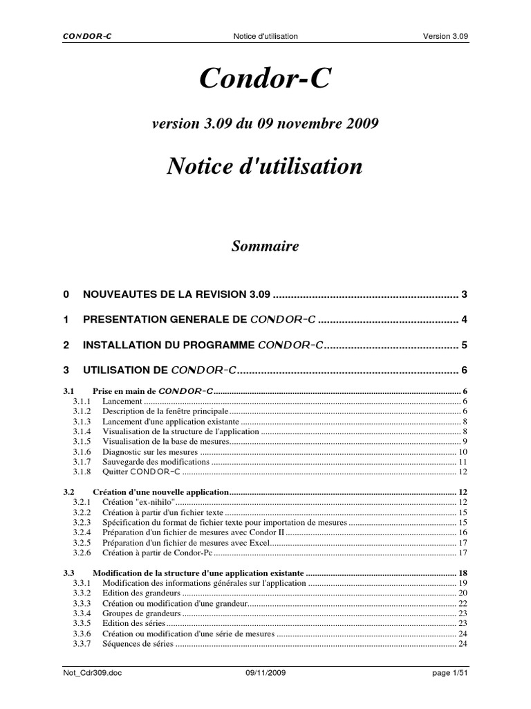 Notice Condor C | PDF