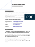 Manual Básico de Normar e Rotinas Departamento Financeiro.