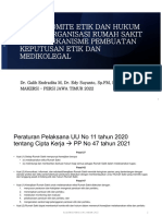 2022 Peran Komite Etik Dan Hukum Di Rumah Sakit