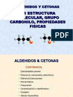 Tema 8.1 Aldehidos y Cetonas, Estructura Molecular, Grupo Carbonilo, Propiedades Fisicas