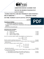 Probability and Statistics Exam Questions