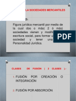 FUSIÓN SOCIEDAD MERCANTIL