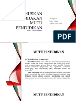 Merumuskan Kebijakan Mutu Pendidikan - MMP-Selasa, 27 September 2022