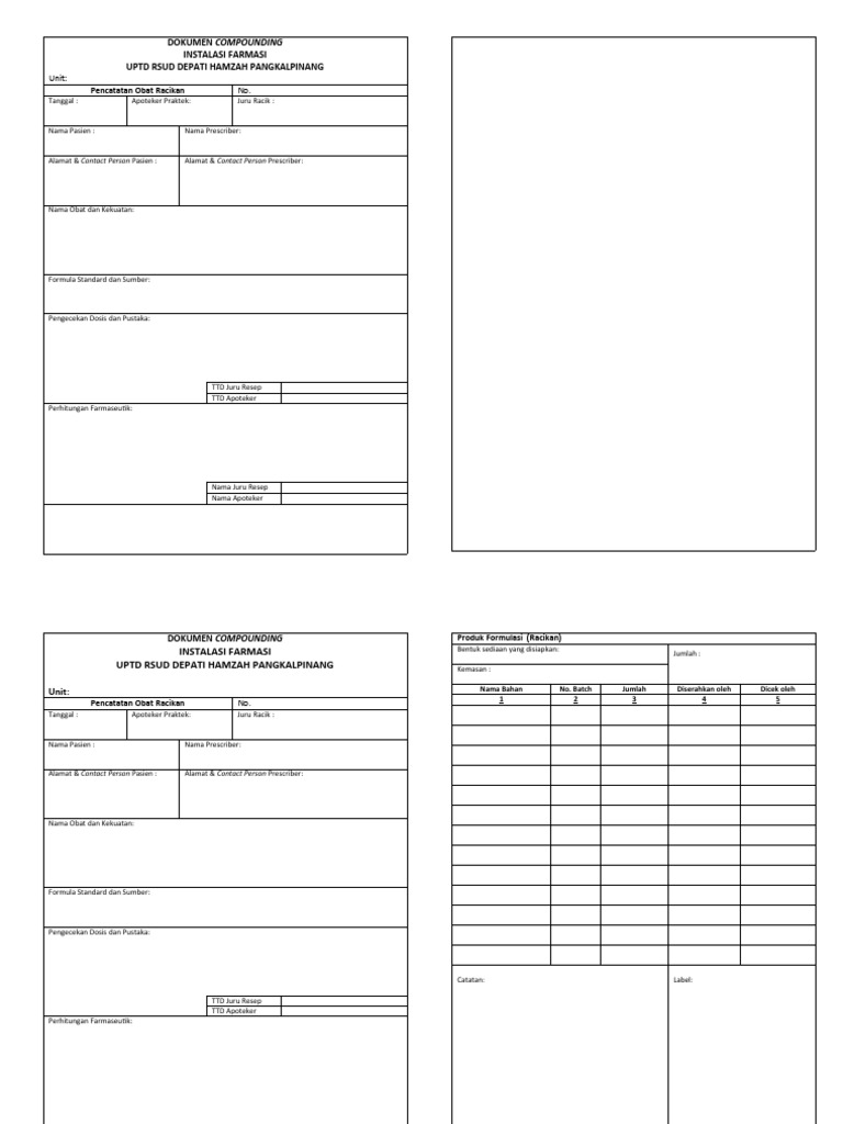 Pencatatan Obat Racikan Farmasi | PDF