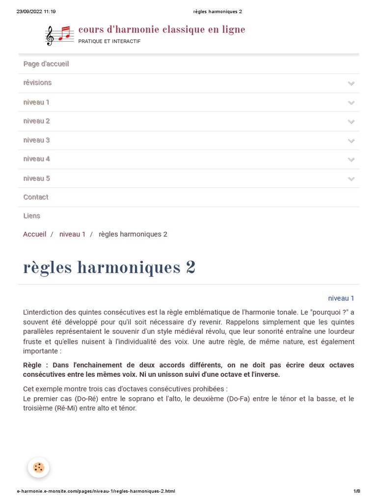 Règles Harmoniques 2 | PDF | Accord (Musique) | Intervalle (Musique)