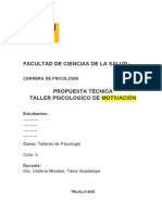 Propuesta Tècnica de Talleres de Psicologia 2022 - 2