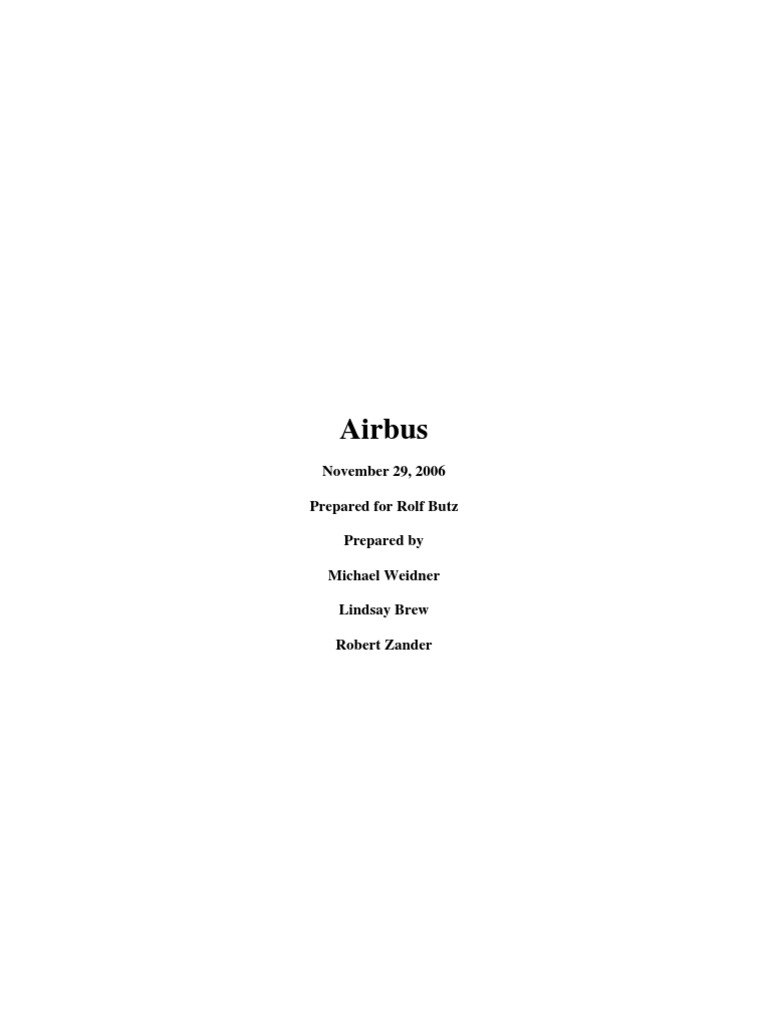 Airbus Final | PDF