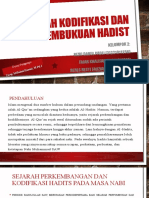 Sejarah Kodifikasi Dan Pembukuan Hadist