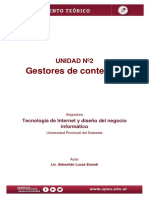 UNIDAD Nº2. Tecnología de Internet y Diseño Del Negocio Informático. CMS