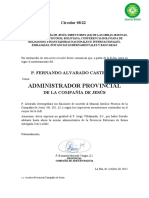 08-22 Administrador Provincial de La Compañía de Jesús en Bolivia