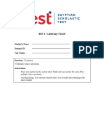 EST I - Literacy 1 - December 2021