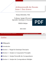 Analyse Multidimensionnelle Des Données Master I, Data Science