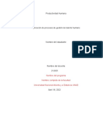 Fase 3 Aplicación de Procesos de Gestión de Talento Humano