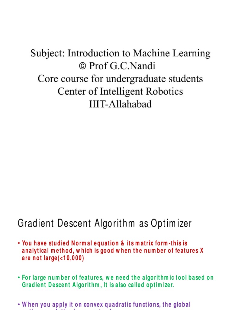 Gradient Descent Algo 1 | PDF