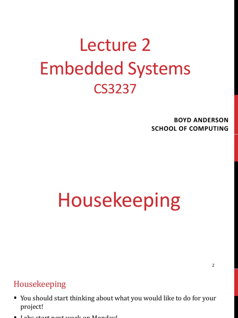 LectureWeek2EmbeddedSystems PDF Analog To Digital Converter