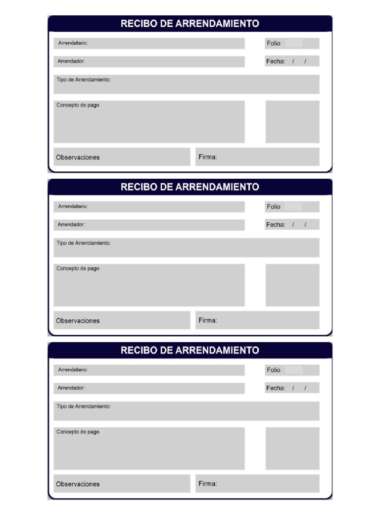 Recibo Arrendamiento | PDF