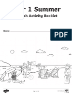Year 1 Summer English Activity Booklet Lower Ability Black and White