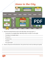 Directions City Activity Sheet