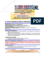 Guia 1, Las Lineas de Produccion en El Contexto Del Mantenimiento