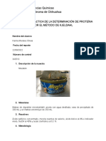 Reporte de Práctica de La Determinación de Proteína Por El Método de Kjeldahl