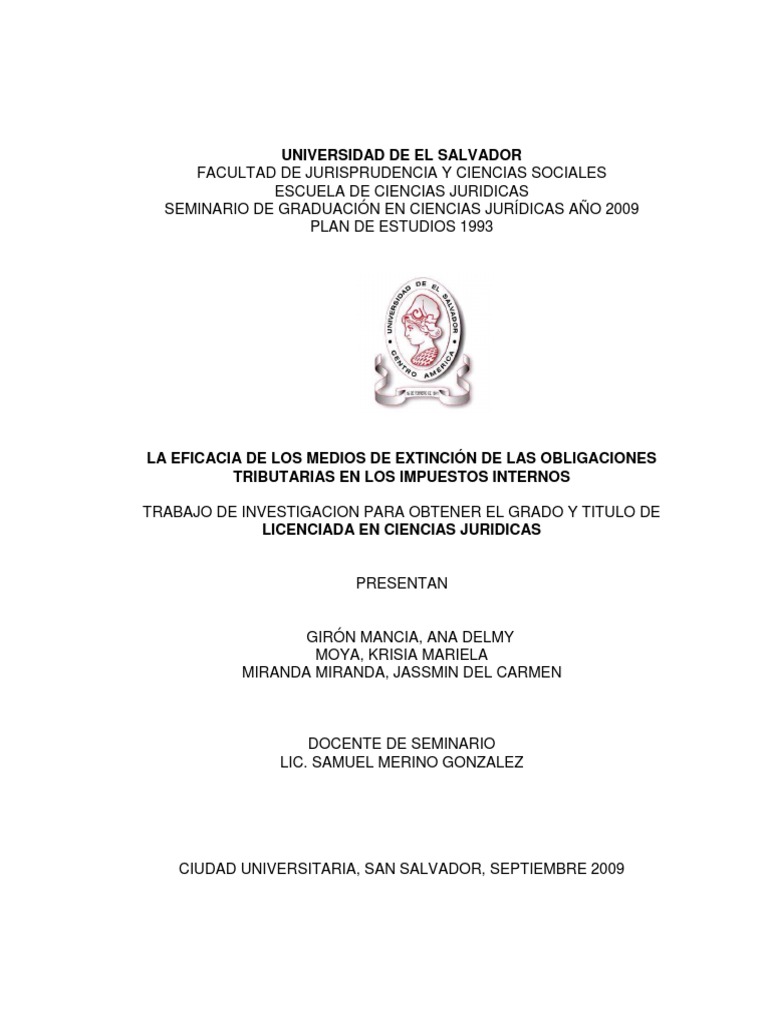 Eficacia de Medios para Extinción Tributaria | PDF | Impuestos ...
